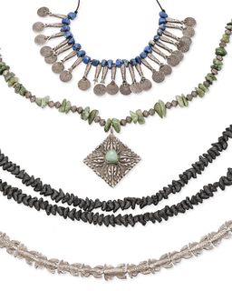 A group of regional artisan necklaces