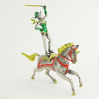Tiffany & Co. Sterling and Enamel Circus Figure "Horse Rider"