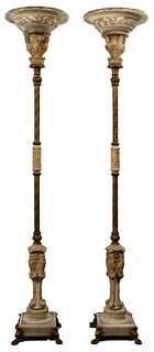 Renaissance Revival Torchiere Floor Lamps