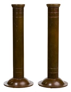 Tiffany Studios Bronze Vases / Candlesticks
