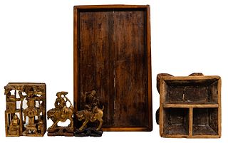 Asian Wood Object Assortment