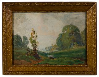 Manchus Carlton Loomis (American, 1861-1938) Oil on Panel