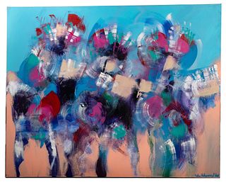Pablo Antonio Milan (American, 1961-2017) Acrylic on Canvas
