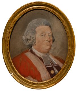 Lewis Vaslet (British, 1742-1808) 'Portrait of Johannis Foulkes, MD' Pastel on Paper
