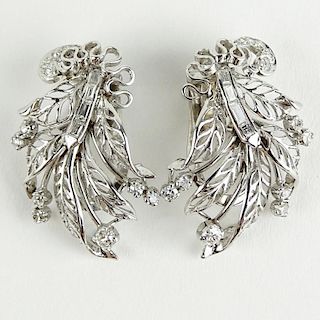 Vintage Pair of Lady's Approx. 1.0 Carat Diamond Earrings.