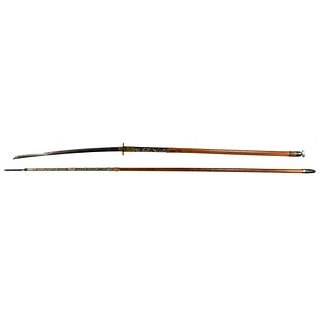 Katana and Yari (Japanese, Koto 1596 - Edo 1868) Spear and Sword Assortment