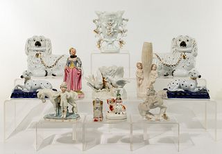 Porcelain Figurine and Vase Assortment