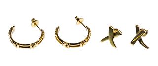Tiffany & Co 18k Yellow Gold Pierced Earrings