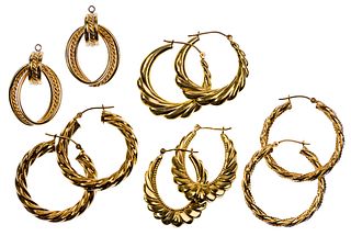 14k Yellow Gold Earring and Jacket Assortment