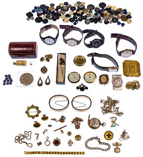 Gold, Gold Filled, Costume Jewelry and Watch Assortment