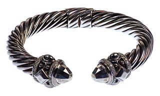 David Yurman Sterling Silver Cable Cuff Bracelet