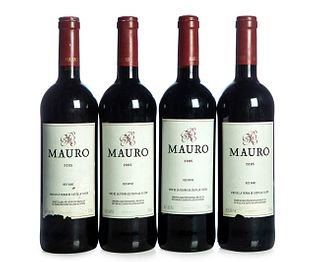Four bottles Mauro, 2005 vintage. 
Category: Red wine. D.O. Castilla y León.