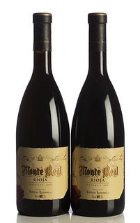 Two bottles Monte Real Reserva 2001. 
Category: Red wine. D.O.C. Rioja.