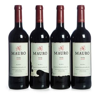 Four bottles Mauro, 2006 vintage. 
Category: Red wine. D.O. Castilla y León.