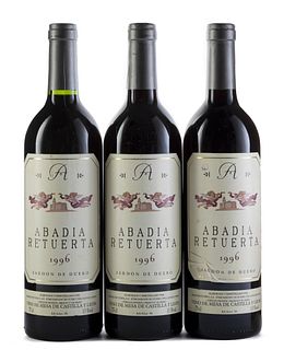 Three bottles of Abadía Retuerta, 1996 vintage. 
Abadía Retuerta S.A.