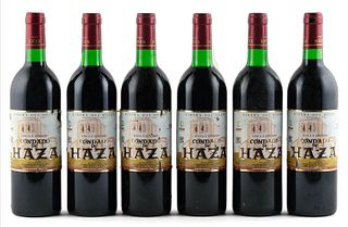 Six bottles of Condado de Haza 1993. 
Category: Red wine. D.O. Ribera del Duero.