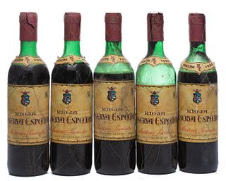 Five bottles MARTÍNEZ LACUESTA, Reserva Especial 1928. 
Category: Red wine. D.O. Rioja.