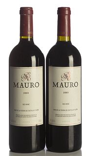 Two bottles Mauro Vendimia Seleccionada 2003. 
Category: Red wine. D.O. Castilla y León.