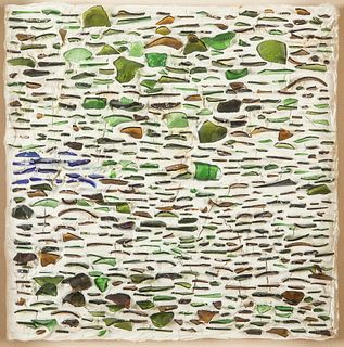 CARMEN CALVO (Valencia, 1950). 
"Games on the shore", 2005. 
Mixed media (collage with crystals).