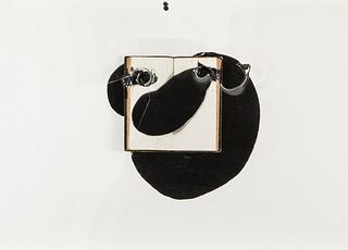JORDI ALCARAZ (Barcelona, 1978). 
Untitled, 2019. 
Mixed media (cardboard, methacrylate, resin and mirror) and collage. Unique piece.