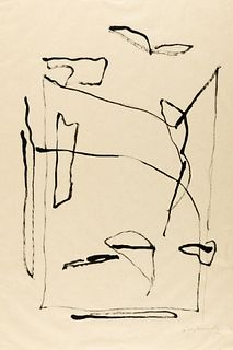 ALBERT RÀFOLS CASAMADA (Barcelona, 1923 - 2009). 
Untitled, 1990. 
Ink on silk paper.