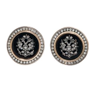 Fabergé cufflinks early 20th century, 14k gold