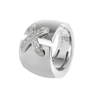 Chaumet "Lien" large ring in white gold and diamonds