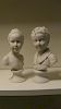 After Houdon, two 1920's Sevres biscuit busts of Alexandre and Louise Brongniart, the daughter of th