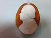 A portrait cameo by Tommaso Saulini, the finely carved shell cameo depicting an unidentified cardina