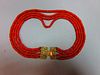 A period four strand Dutch coral necklace, each strand of approximately uniform tyre shaped beads, d