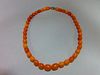 An amber necklace, of graduated oval butterscotch beads, gross weight 18g, length of necklace 42cm <