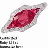 IMPORTANT RUBY AND DIAMOND DRESS RING