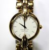 Rodolphe by Longines - a lady's gold plated quartz wristwatch, circa 1995, circular white dial with
