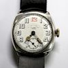 By G & M Lane - a gentleman's silver cased 'Aeroplane' wristwatch, (case marked for 1927), the white