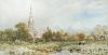 William Bennett (British, 19th Century) Salisbury Cathedral signed lower left "W Bennett" watercolou