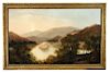 Leslie E B Smythe (British, circa 1875) Highland Sunset signed lower right "Leslie Smythe" oil on ca