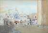 Frederick Townsend (British, fl. 1861-1866) San Marco, Venice signed and inscribed on an artist's la