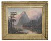Ernest Arthur Chapman (New Zealand, 1847-1945) View of Mitre Peak, Milford Sound, New Zealand signed