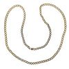 Italian 18k Gold Long Link Necklace