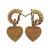 Pomellato 18k Gold Heart Charm Earrings