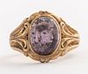 Art Nouveau 12K Rose Gold Amethyst Ring