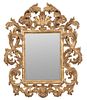 Florentine Rococo Style Carved Giltwood Mirror
