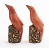 Chinese Glazed Ceramic Bird Figures, Pr