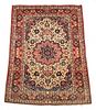An Isfahan rug, 227 x 154cm (89 x 60in) <br. <br>Border fringe losses at one end, overal good levels