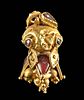 Eastern Roman Gold w/ Garnet & Glass Earring