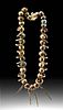 19th C. African Yoruba Brass Trade Beads / Rings Strand