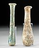 Pair of Roman Glass Unguentaria w/ Stunning Iridescence