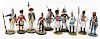 Hand-Painted Figurines of Napoleonic Era Soldiers, Lot of 8 