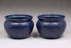 Pair Early Bauer Pottery Jardinieres c1910s