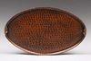Roycroft Hammered Copper Oval Card Tray c1920s